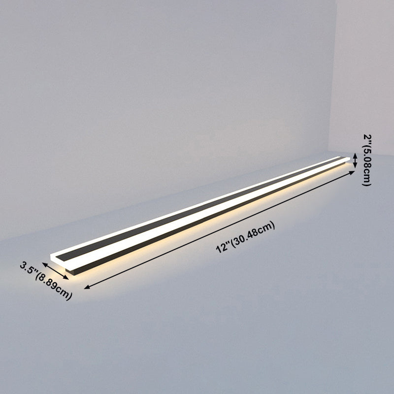 Lámpara de pared LED lineal de estilo contemporáneo 1 Luz de la pared de pared al aire libre.