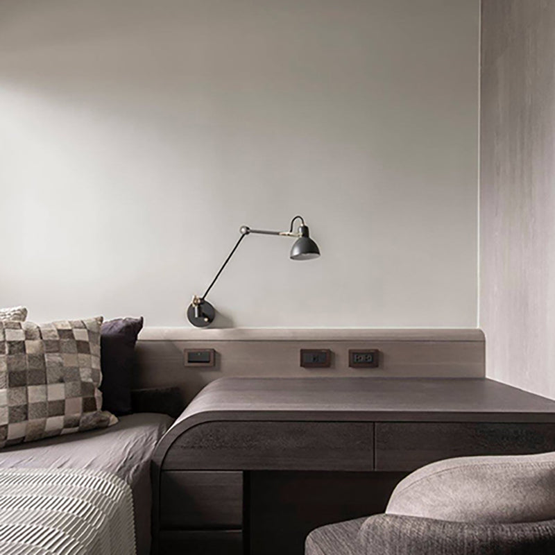 Moderner Stil Doppelarmwand Beleuchtung Metall 1 Lichtwandmontierte Beleuchtung