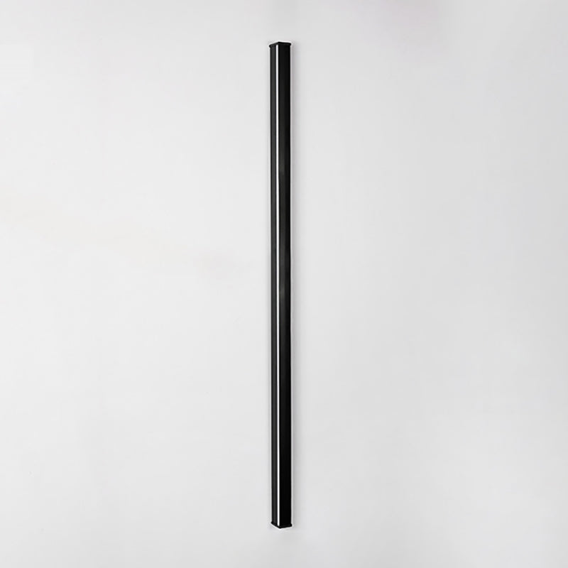 Zeitgenössischer Stil linearer LED -Wandlampe Metall 1 Licht Wandleuchte in Schwarz