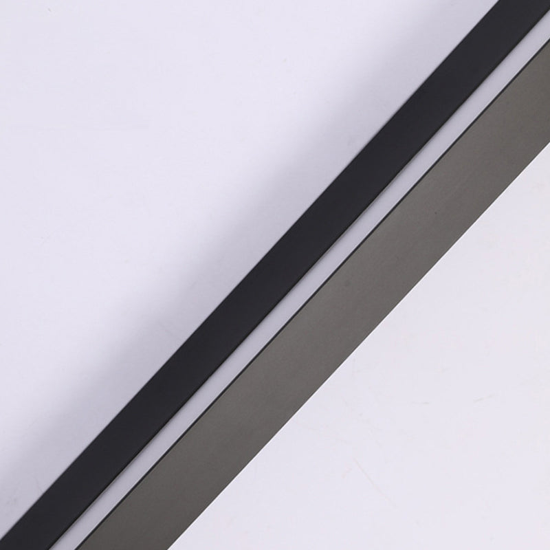 Zeitgenössischer Stil linearer LED -Wandlampe Metall 1 Licht Wandleuchte in Schwarz