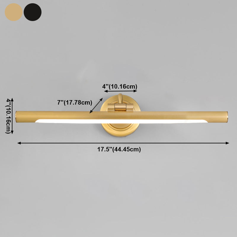 Modern Linear Vanity Light Fixture Copper Vanity Mirror Lights with Acrylic Shade