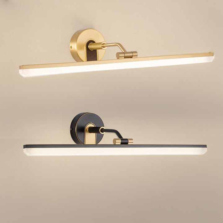 1 Light Linear Mirror Wall Lighting Modern Style Metal Wall Mounted Light Fixture