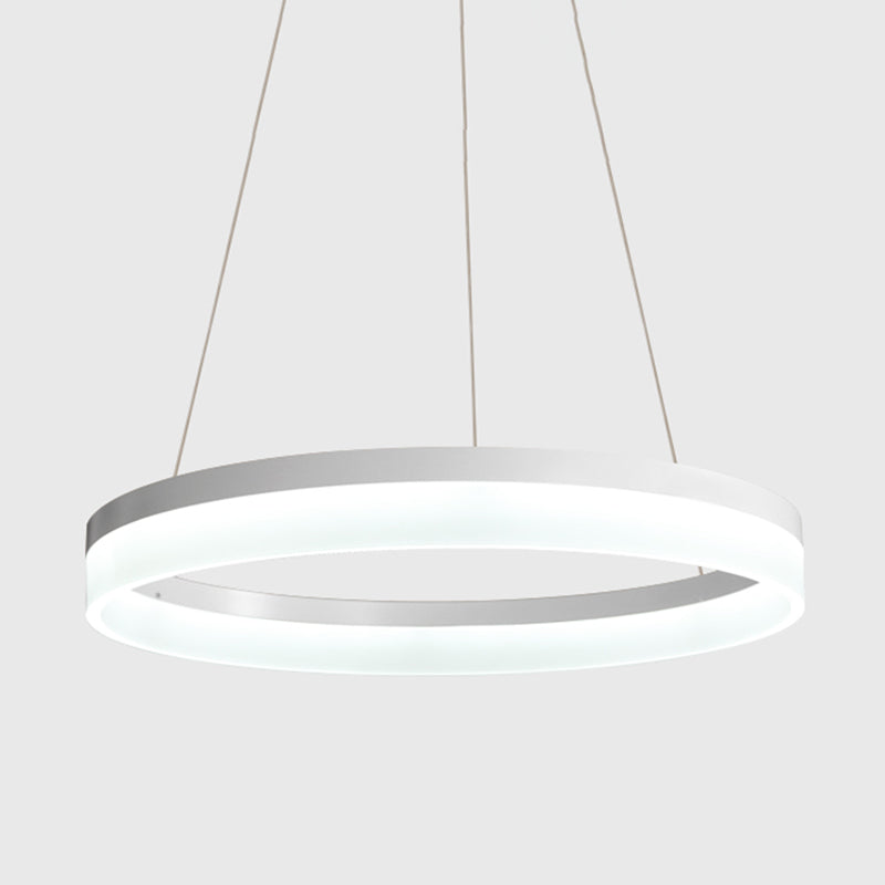 Single Tier Pendant Light Fixture Modern Circular Chandelier Lighting