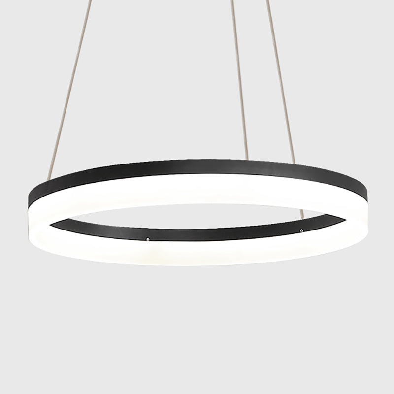 Single Tier Pendant Light Fixture Modern Circular Chandelier Lighting