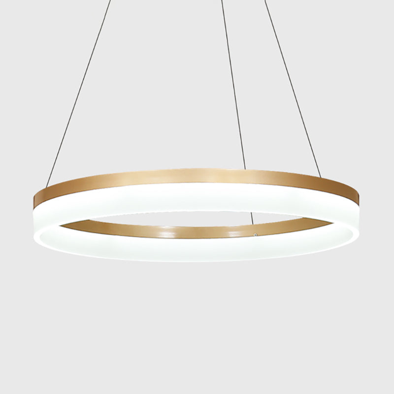 Single Tier Pendant Light Fixture Modern Circular Chandelier Lighting