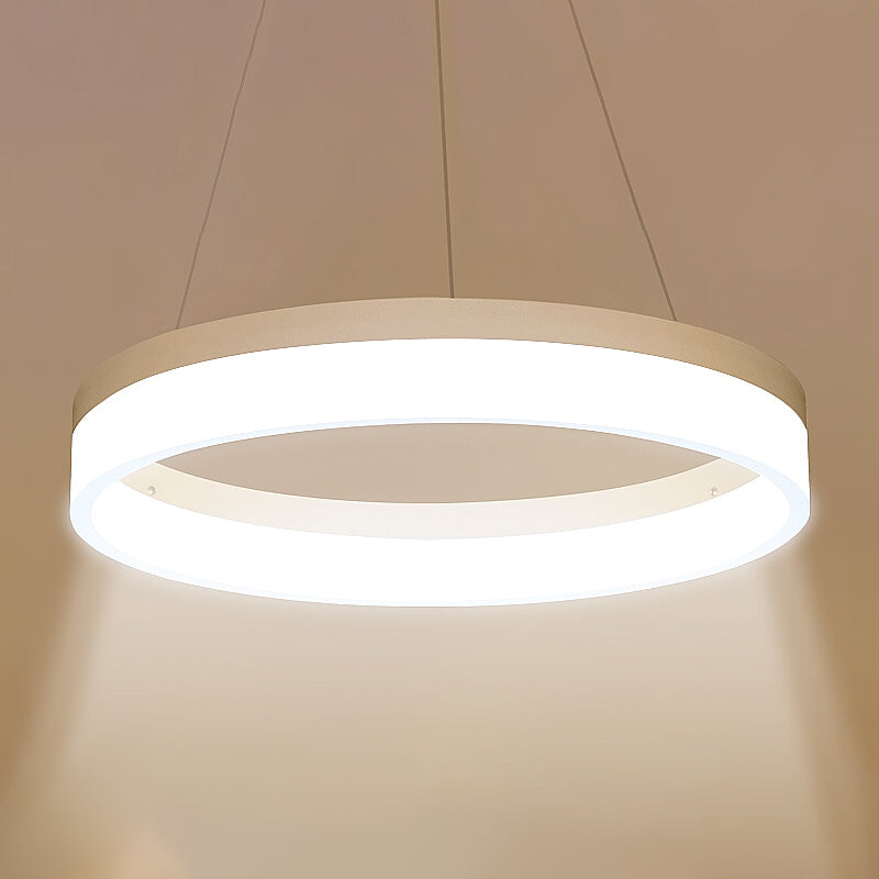 Single Tier Pendant Light Fixture Modern Circular Chandelier Lighting