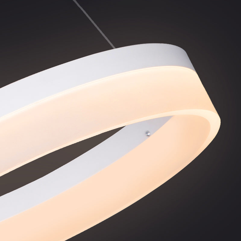 Single Tier Pendant Light Fixture Modern Circular Chandelier Lighting