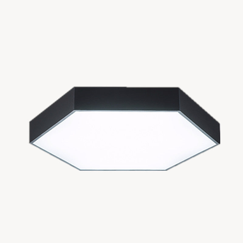 Lustre en forme de géométrie moderne en fer, 1 lumière vers le bas, éclairage suspendu pour le bureau