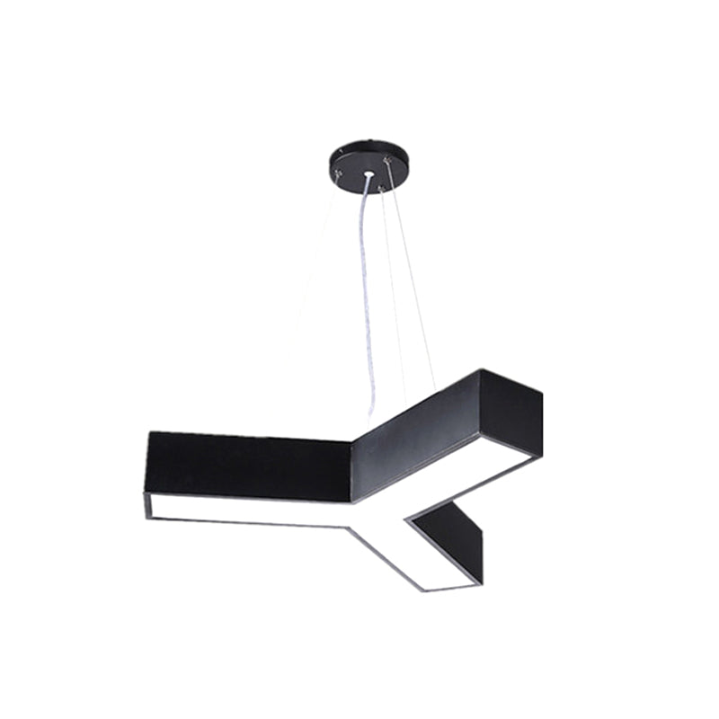 Lustre en forme de géométrie moderne en fer, 1 lumière vers le bas, éclairage suspendu pour le bureau