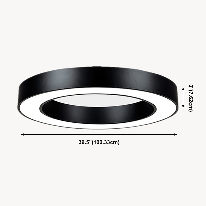 Lustre en forme de géométrie moderne en fer, 1 lumière vers le bas, éclairage suspendu pour le bureau