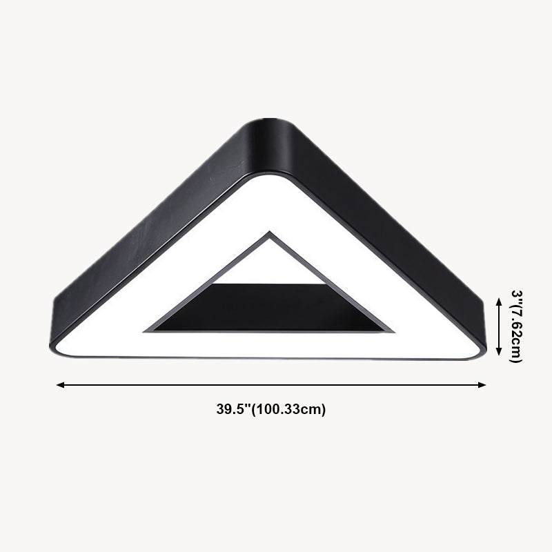 Lustre en forme de géométrie moderne en fer, 1 lumière vers le bas, éclairage suspendu pour le bureau