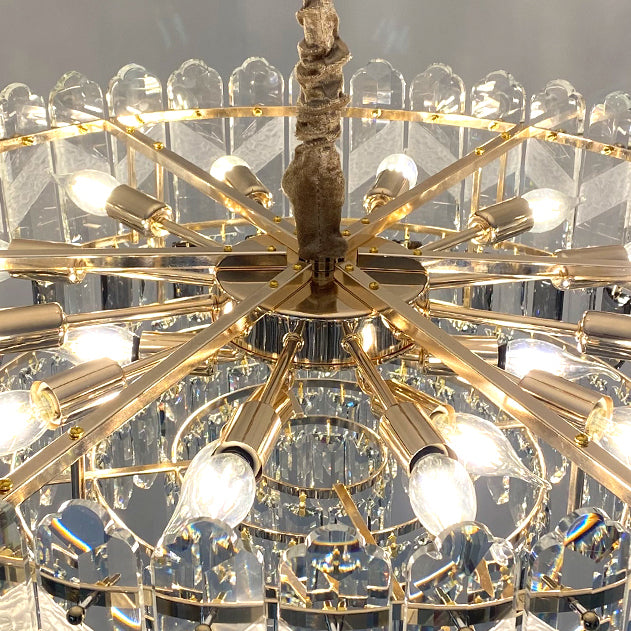 Orbicular Suspended Lighting Fixtures Modern Crystal Chandeliers for Dining Room