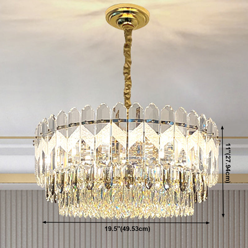 Orbicular Suspended Lighting Fixtures Modern Crystal Chandeliers for Dining Room