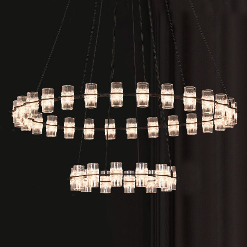 Lampadario lineare moderno a sospensione nordica per sala da pranzo