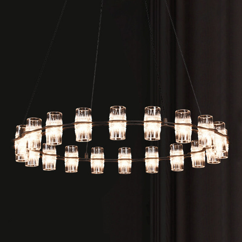 Modern Nordic Pendant Light Metal Linear Chandelier for Dining Room