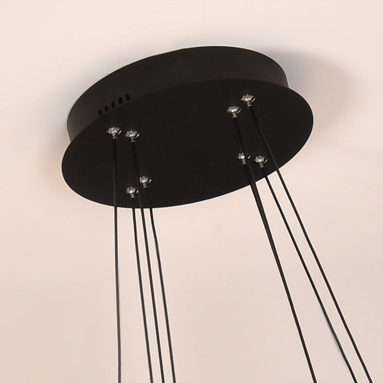 Modern Nordic Pendant Light Metal Linear Chandelier for Dining Room