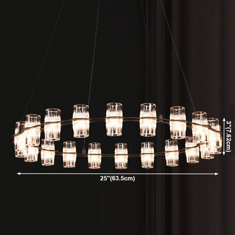 Modern Nordic Pendant Light Metal Linear Chandelier for Dining Room