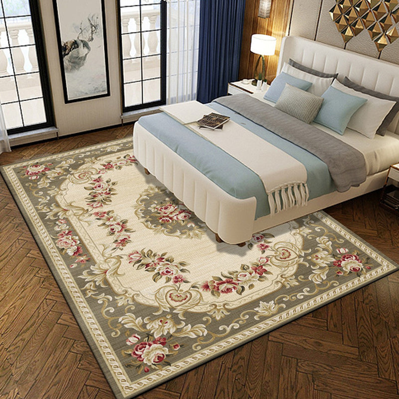 Europese woonkamer tapijt Medaillon Afdrukken Polyester Area Tapijt Anti-slip Easy Care Tapijt