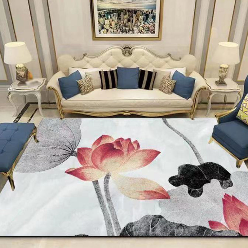 Modern bloemen Patroon Tapijten Polyester binnen Tapijt niet-slip achterste ruggebied Tapijt voor woonkamer