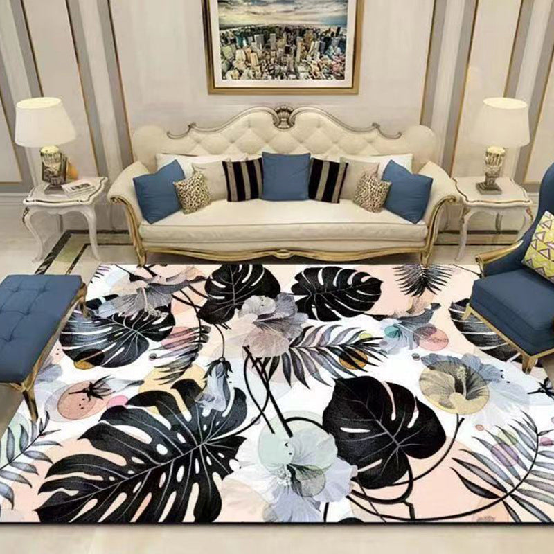 Modern bloemen Patroon Tapijten Polyester binnen Tapijt niet-slip achterste ruggebied Tapijt voor woonkamer