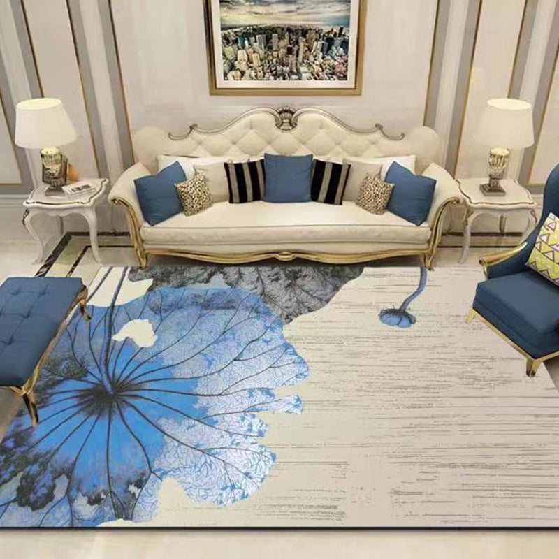 Modern bloemen Patroon Tapijten Polyester binnen Tapijt niet-slip achterste ruggebied Tapijt voor woonkamer