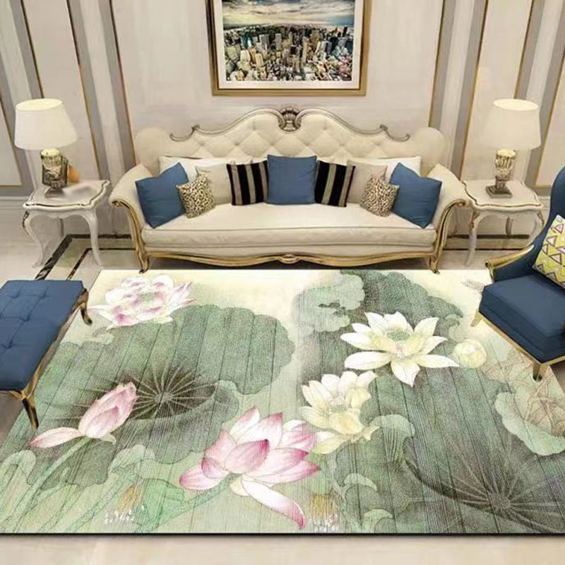 Modern bloemen Patroon Tapijten Polyester binnen Tapijt niet-slip achterste ruggebied Tapijt voor woonkamer