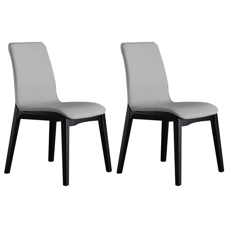 Chaise d'appoint de salon industrielle rembourrée, finition mate, chaise de salle à manger à dossier solide (Ensemble de 2)
