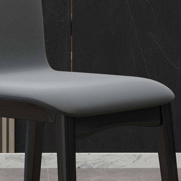 Chaise d'appoint de salon industrielle rembourrée, finition mate, chaise de salle à manger à dossier solide (Ensemble de 2)
