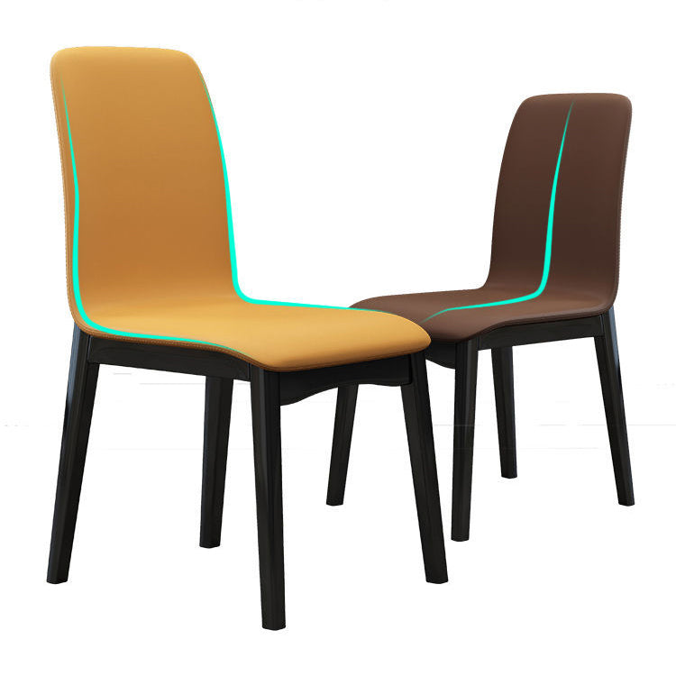 Chaise d'appoint de salon industrielle rembourrée, finition mate, chaise de salle à manger à dossier solide (Ensemble de 2)