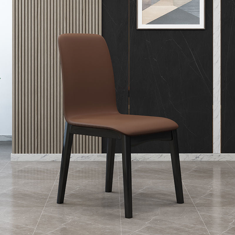 Chaise d'appoint de salon industrielle rembourrée, finition mate, chaise de salle à manger à dossier solide (Ensemble de 2)