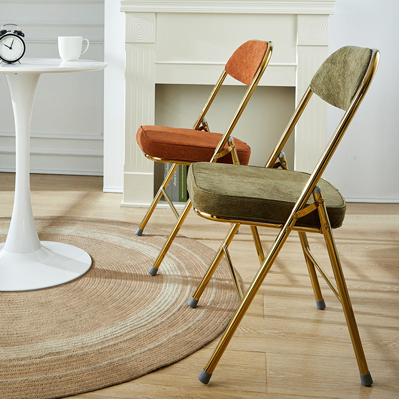 Upholstered Scandinavian Home Side Chair Matte Finish Folding Dining Chair