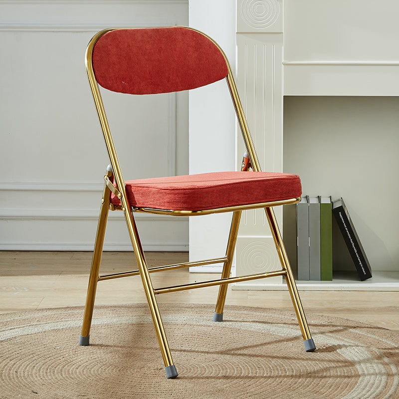 Upholstered Scandinavian Home Side Chair Matte Finish Folding Dining Chair