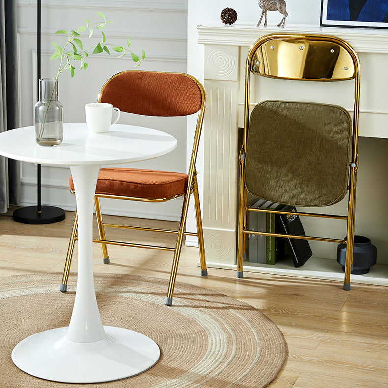 Upholstered Scandinavian Home Side Chair Matte Finish Folding Dining Chair