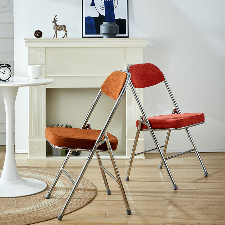 Upholstered Scandinavian Home Side Chair Matte Finish Folding Dining Chair