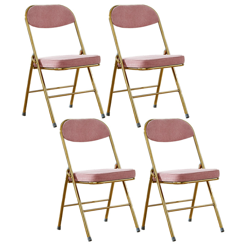 Upholstered Scandinavian Home Side Chair Matte Finish Folding Dining Chair