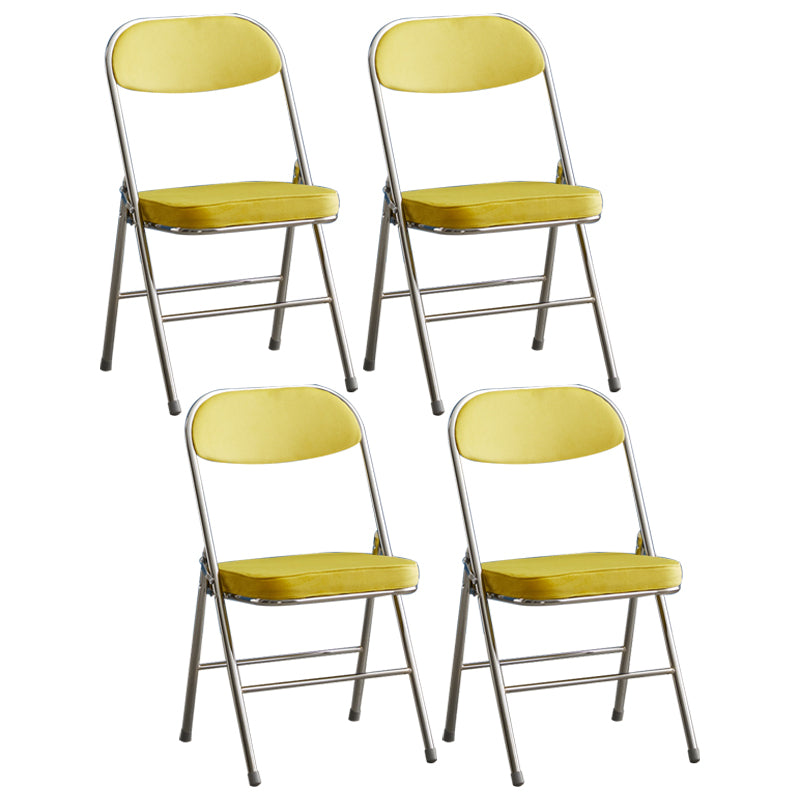 Upholstered Scandinavian Home Side Chair Matte Finish Folding Dining Chair