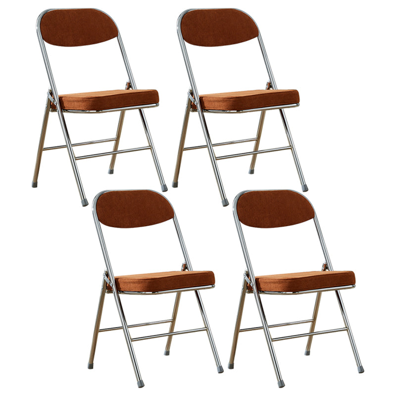 Upholstered Scandinavian Home Side Chair Matte Finish Folding Dining Chair