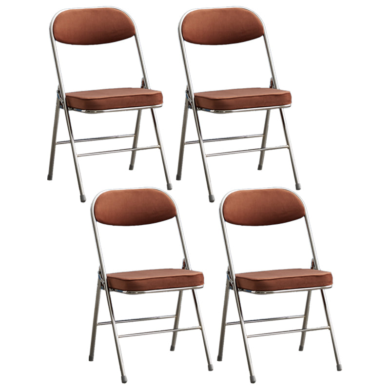 Upholstered Scandinavian Home Side Chair Matte Finish Folding Dining Chair