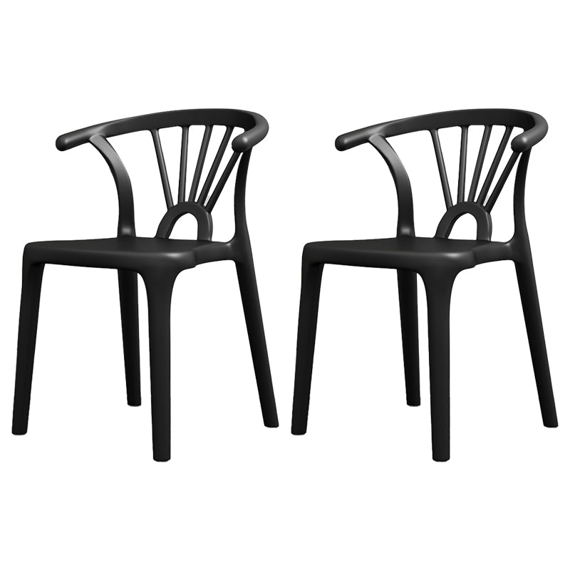Chaise de salle à manger à dossier en plastique, finition mate, chaise latérale contemporaine à la maison
