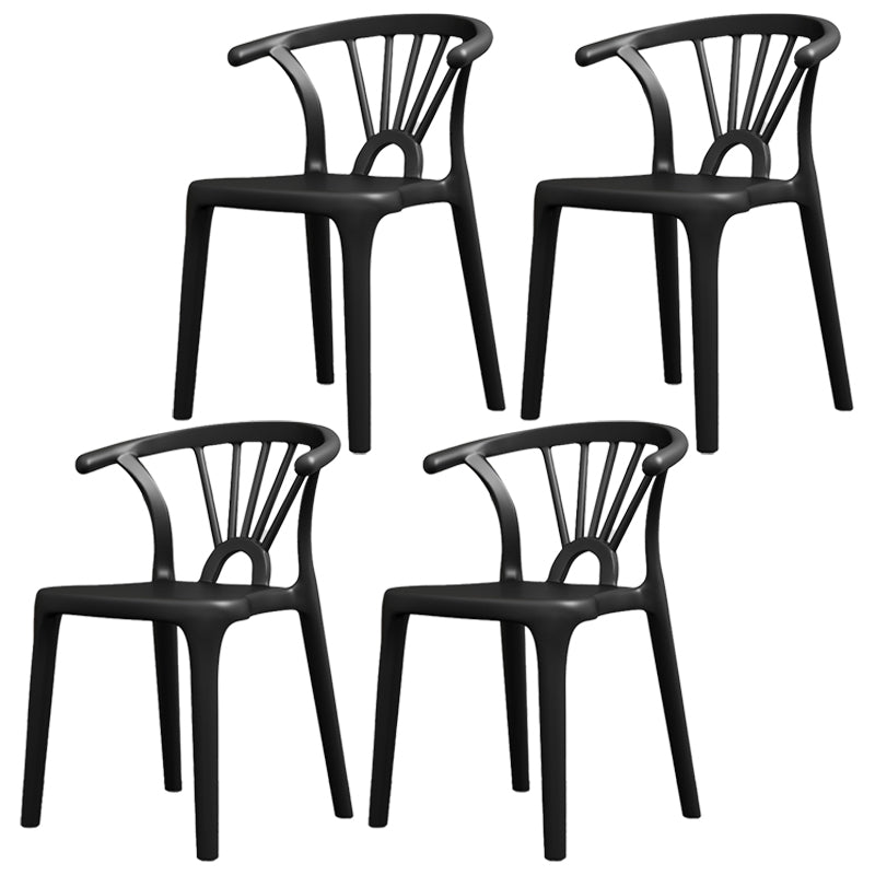 Chaise de salle à manger à dossier en plastique, finition mate, chaise latérale contemporaine à la maison