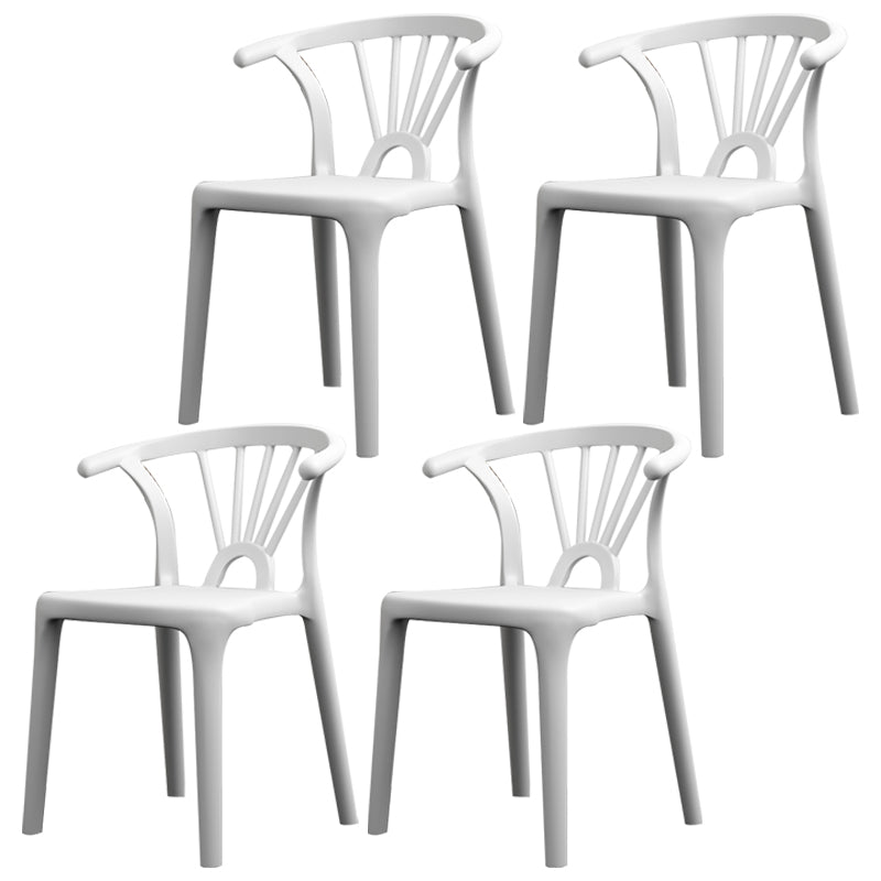 Chaise de salle à manger à dossier en plastique, finition mate, chaise latérale contemporaine à la maison