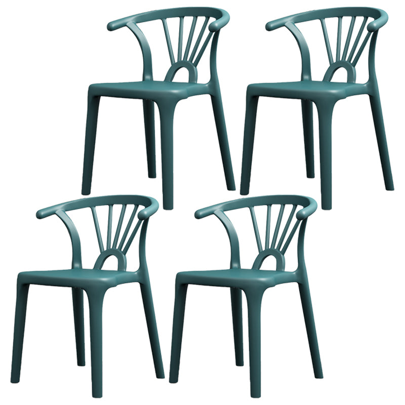 Chaise de salle à manger à dossier en plastique, finition mate, chaise latérale contemporaine à la maison