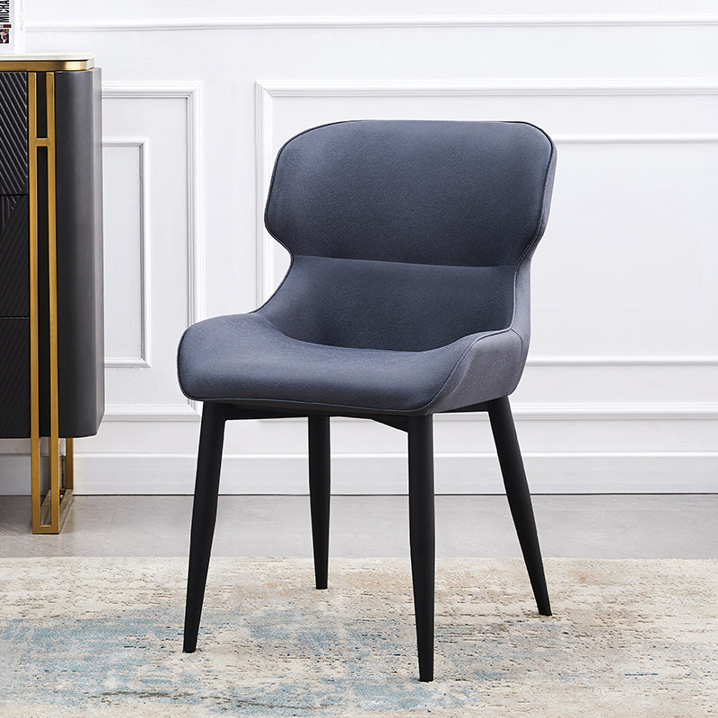 Contemporary Style Kitchen Metal Dining Chairs Dining Wingback Arm Side Chairs