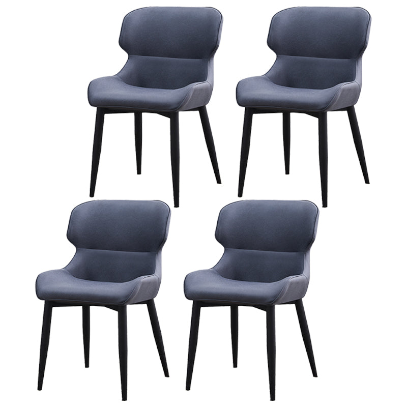 Contemporary Style Kitchen Metal Dining Chairs Dining Wingback Arm Side Chairs