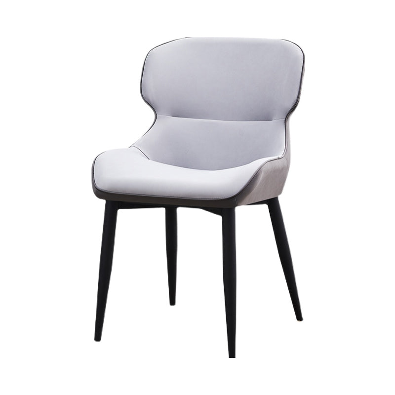 Contemporary Style Kitchen Metal Dining Chairs Dining Wingback Arm Side Chairs