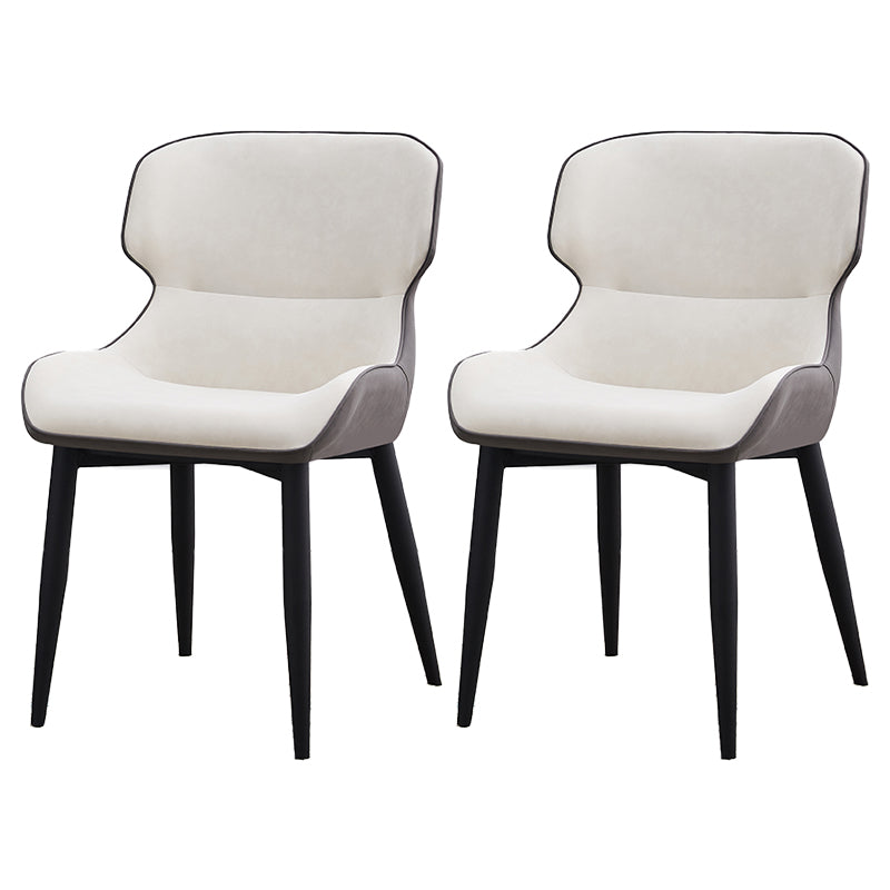 Contemporary Style Kitchen Metal Dining Chairs Dining Wingback Arm Side Chairs