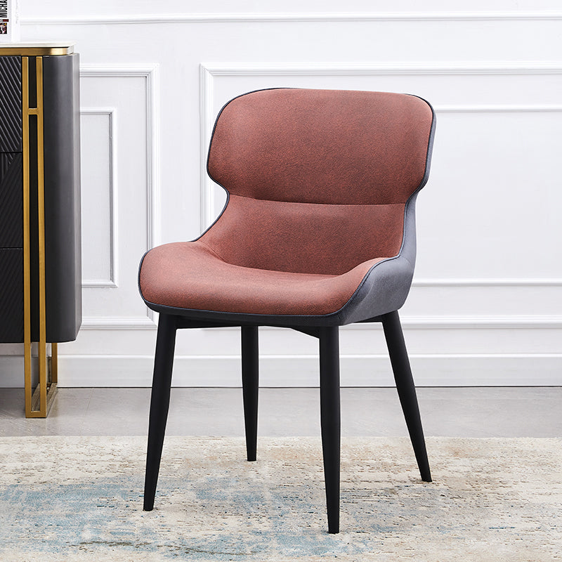 Contemporary Style Kitchen Metal Dining Chairs Dining Wingback Arm Side Chairs