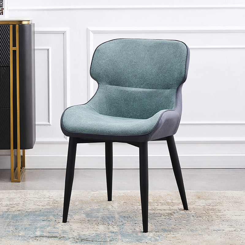 Contemporary Style Kitchen Metal Dining Chairs Dining Wingback Arm Side Chairs