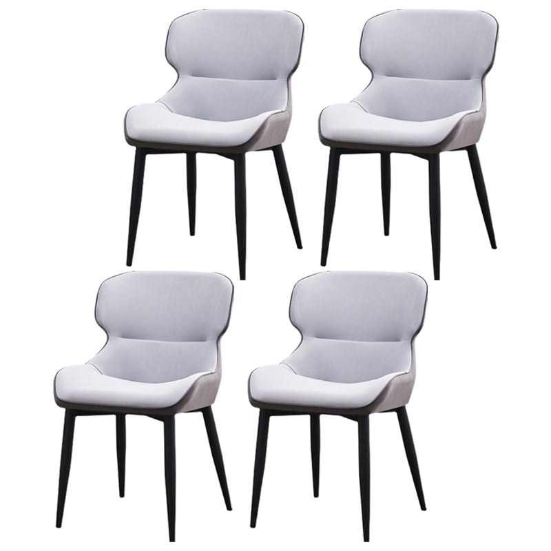 Contemporary Style Kitchen Metal Dining Chairs Dining Wingback Arm Side Chairs