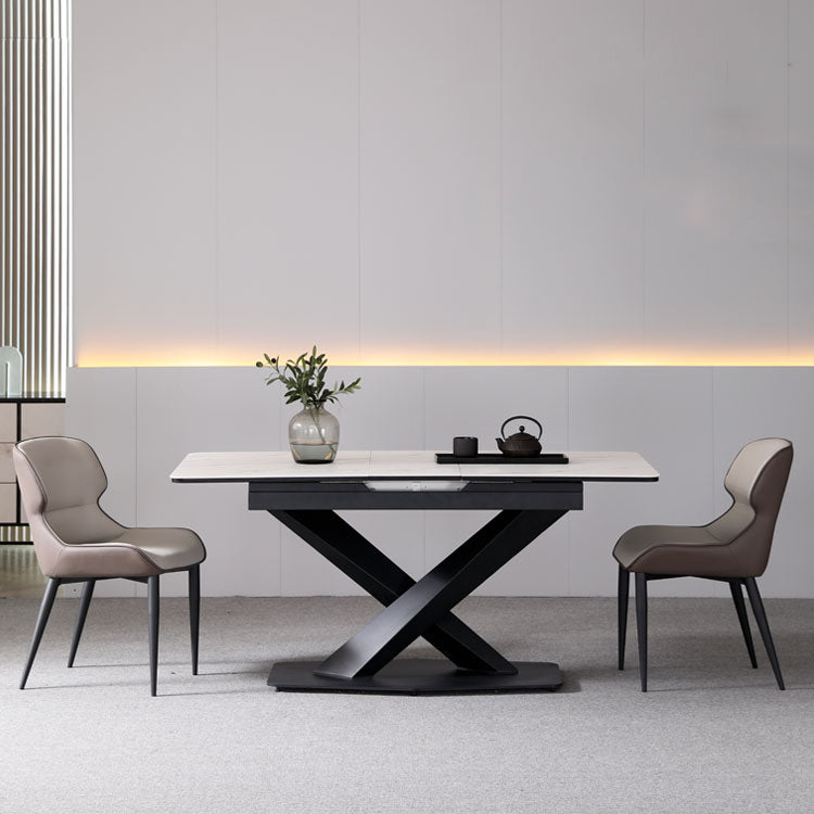 Silla de comedor de metal para cocina de estilo moderno, sillas laterales sin brazos con respaldo de alas (juego de 2)
